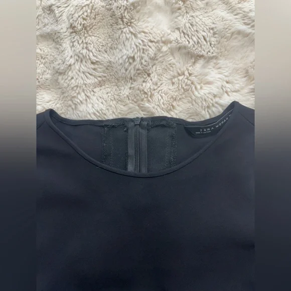 Zara Women’s Classic Black Long Sleeve Blouse - Picture 9 of 9